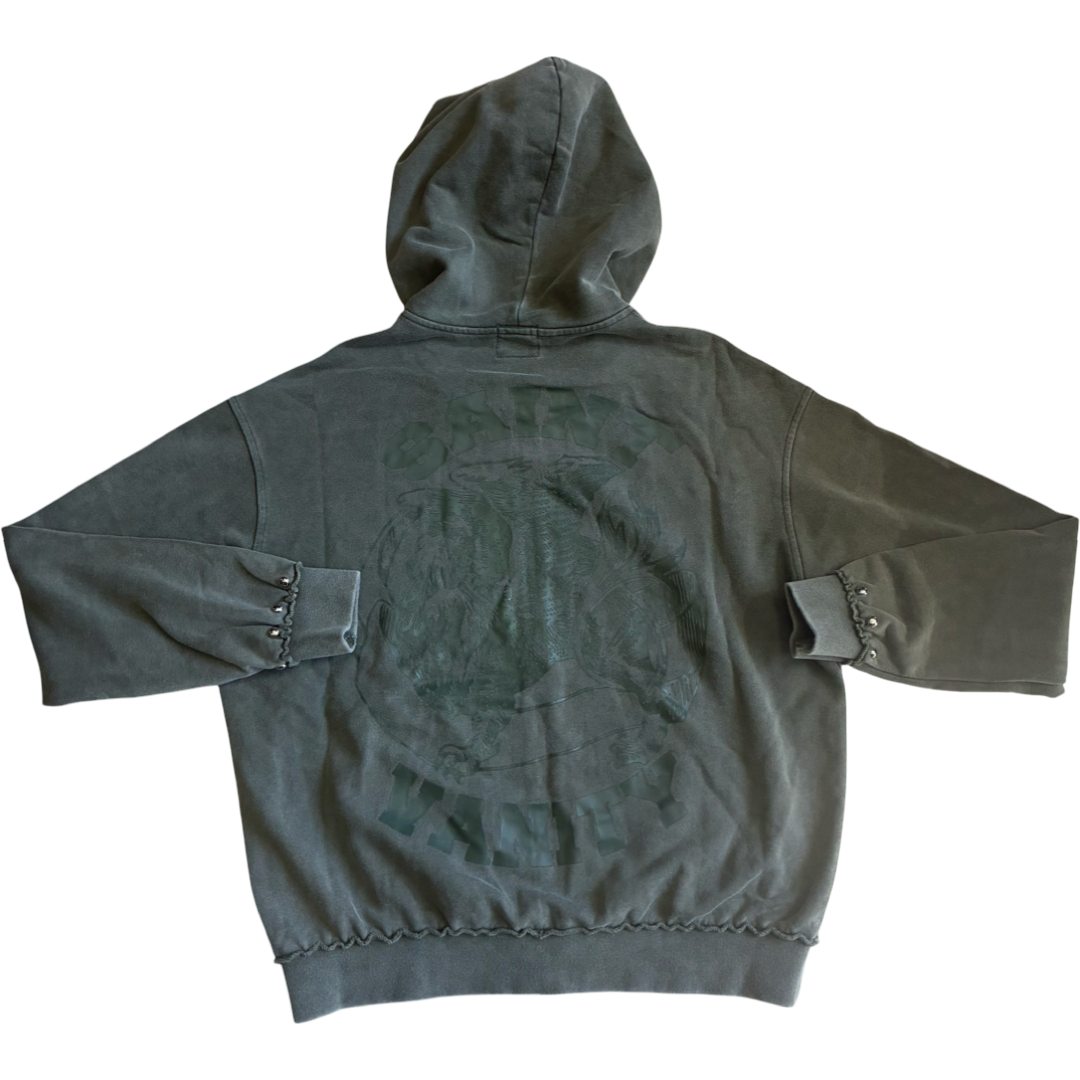 Saint Vanity Cotton Zip Up Hoodie (Green)