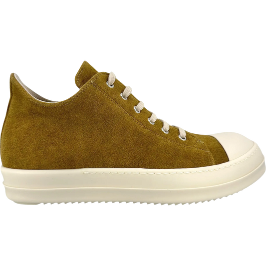 Rick Owen's Moleskin Low Sneaker (Ochre/Milk)