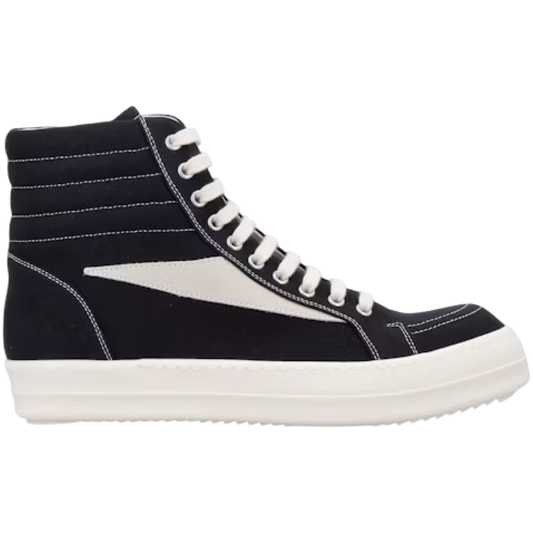 Rick Owen's DRKSHDW Vintage High Sneaker (Black/Milk/Milk)