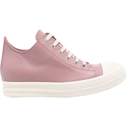 Rick Owen's Leather Low Sneaker (Dusty Pink/Milk/Milk)