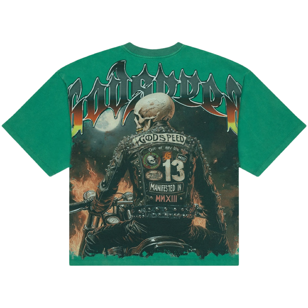 GodSpeed ‘BikerNation’ Tee (Green)
