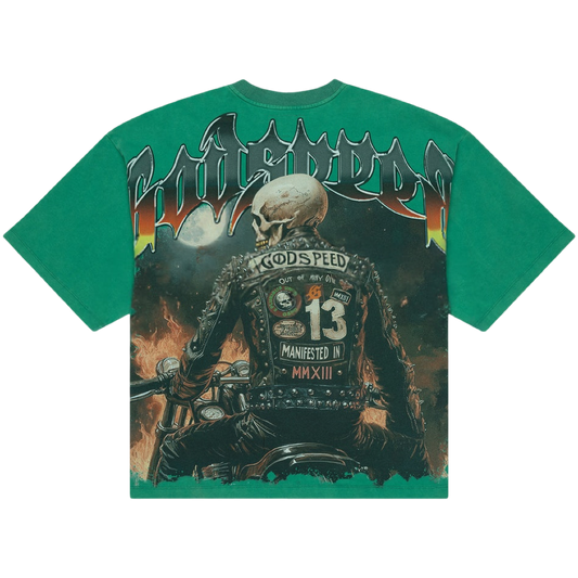GodSpeed ‘BikerNation’ Tee (Green)