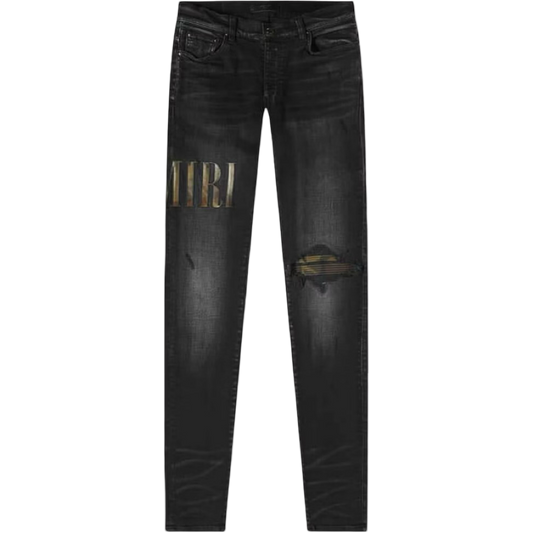 Amiri Core Appliqué Jean (Aged Black)