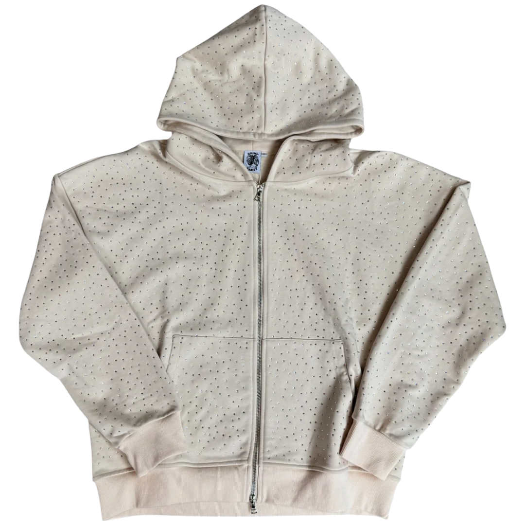 Saint Vanity VVS Cotton Zip Up Hoodie (Tan)