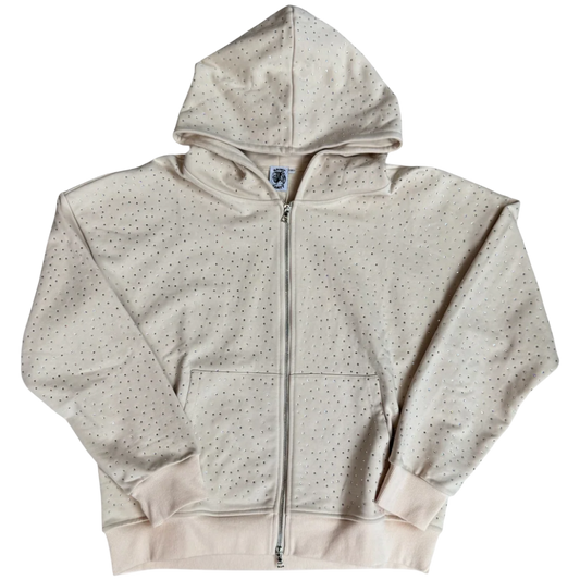 Saint Vanity VVS Cotton Zip Up Hoodie (Tan)