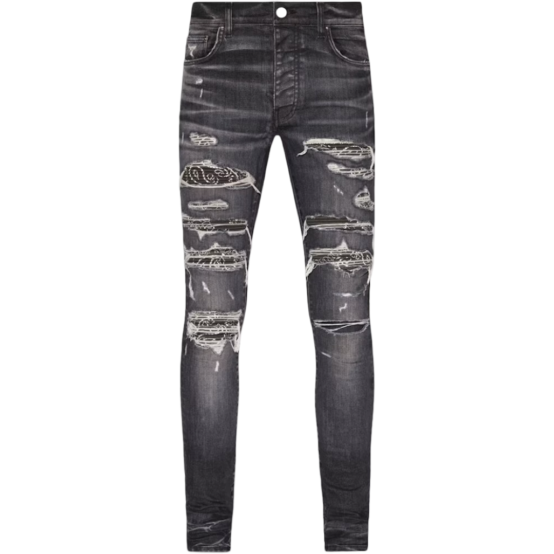 Amiri Bandana Thrasher Jean (Black/Grey)