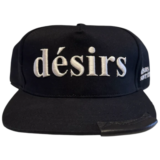 Matiere de Desirs Leather Patch Hat (Black)