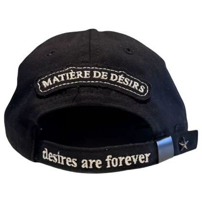 Matiere de Desirs Leather Patch Hat (Black)