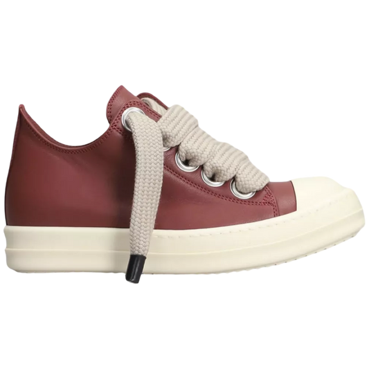 Rick Owen's Leather Jumbo Lace Low (Rosewood/Milk/Milk)