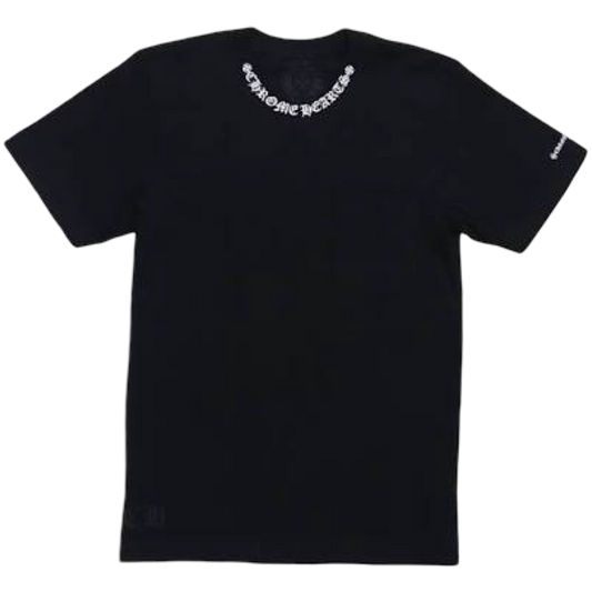 Chrome Hearts Black Neckscript Shortsleeve Tee (Black/White)