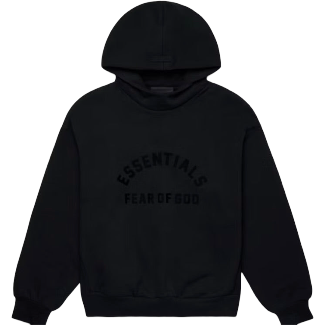 Fear of God Essentials Chest Logo Hoodie (Jet Black)