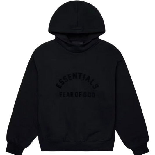 Fear of God Essentials Chest Logo Hoodie (Jet Black)