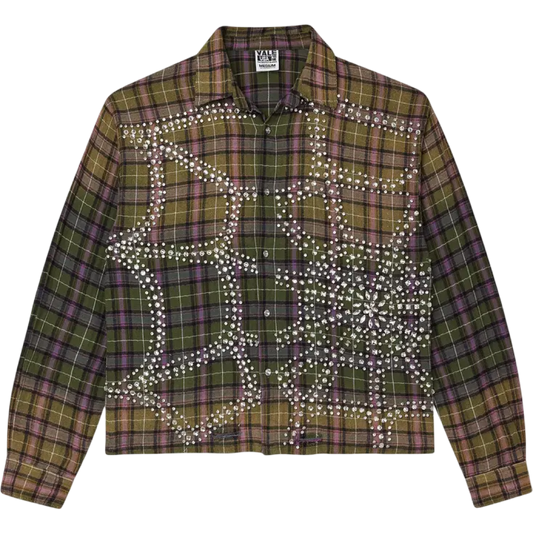 Vale 'Dark Green/Purple' Flannel