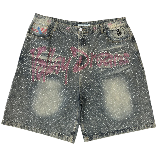 Vale Valley Dreams Crystal Denim Shorts