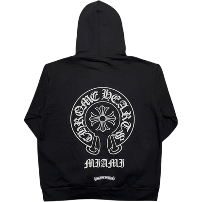 Chrome Hearts Horseshoe Miami Hoodie (Black/White)