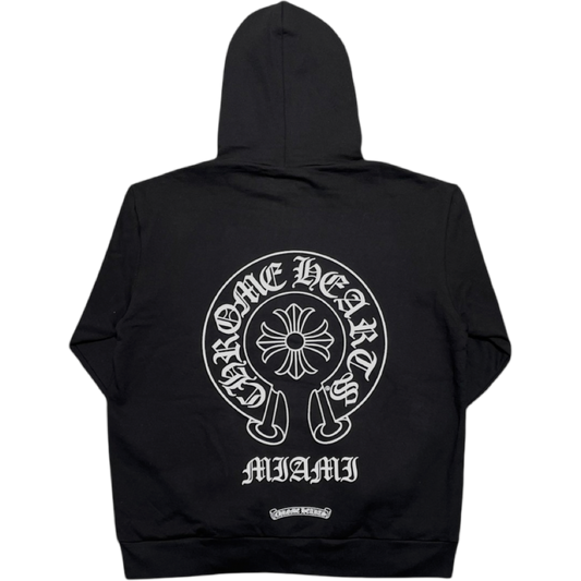 Chrome Hearts Horseshoe Miami Hoodie (Black/White)