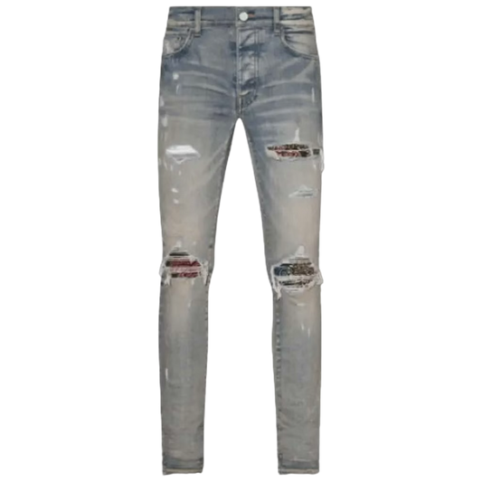 Amiri Rainbow Paisley Thrasher Jean (Clay Indigo)