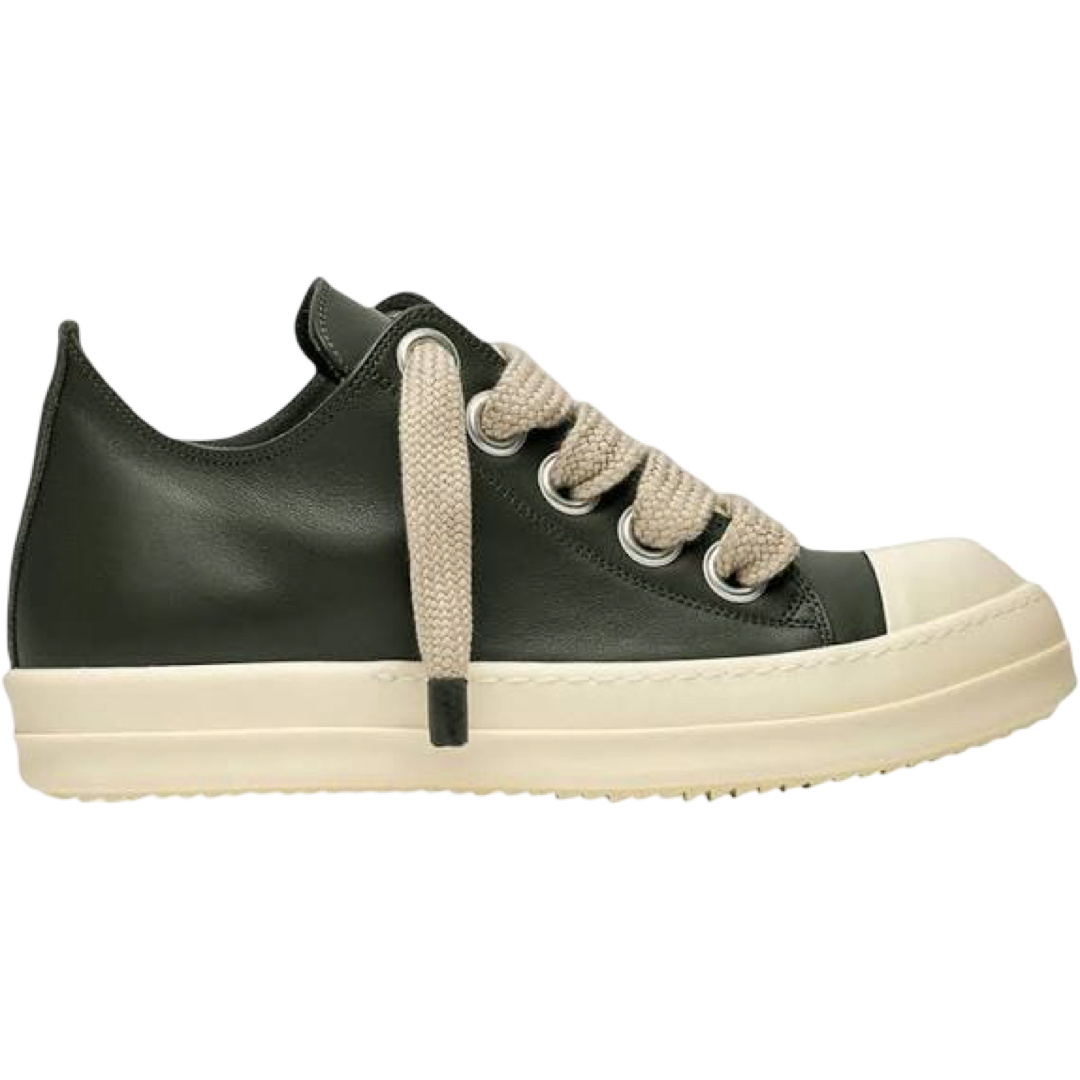 Rick Owens Jumbo Lace Low Sneaker (Forest/Pearl/Milk/Milk)