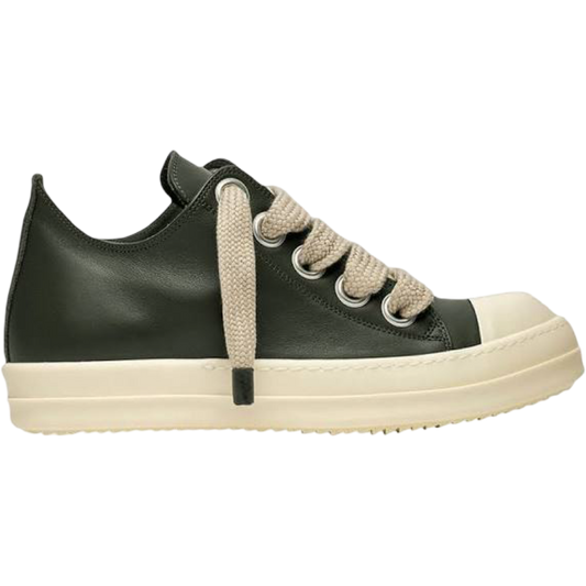 Rick Owens Jumbo Lace Low Sneaker (Forest/Pearl/Milk/Milk)