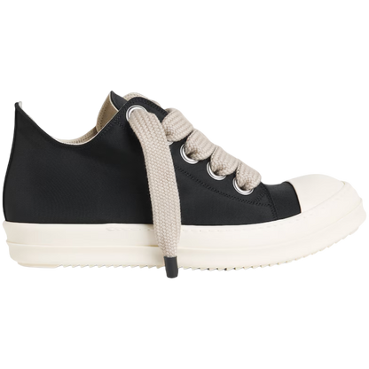 Rick Owens Jumbo Velcro Canvas Lace Low (Black/Milk/Milk)