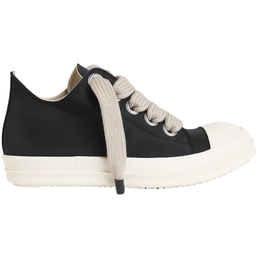 Rick Owens Jumbo Velcro Canvas Lace Low (Black/Milk/Milk)