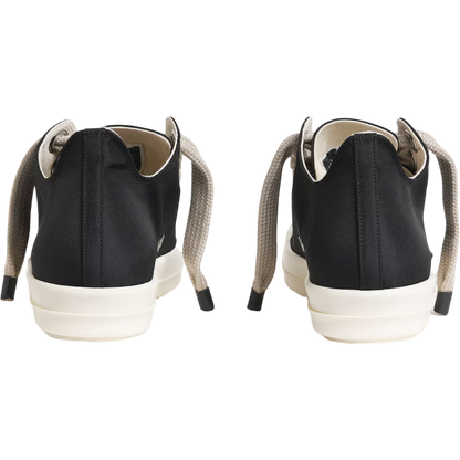 Rick Owens Jumbo Velcro Canvas Lace Low (Black/Milk/Milk)