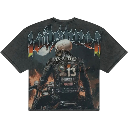 GodSpeed ‘BikerNation’ Tee (Grey)
