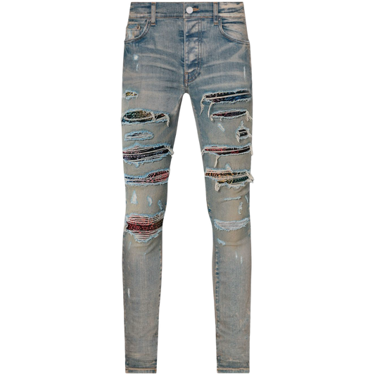 Amiri Rainbow Paisley Thrasher Jean (Clay Indigo)