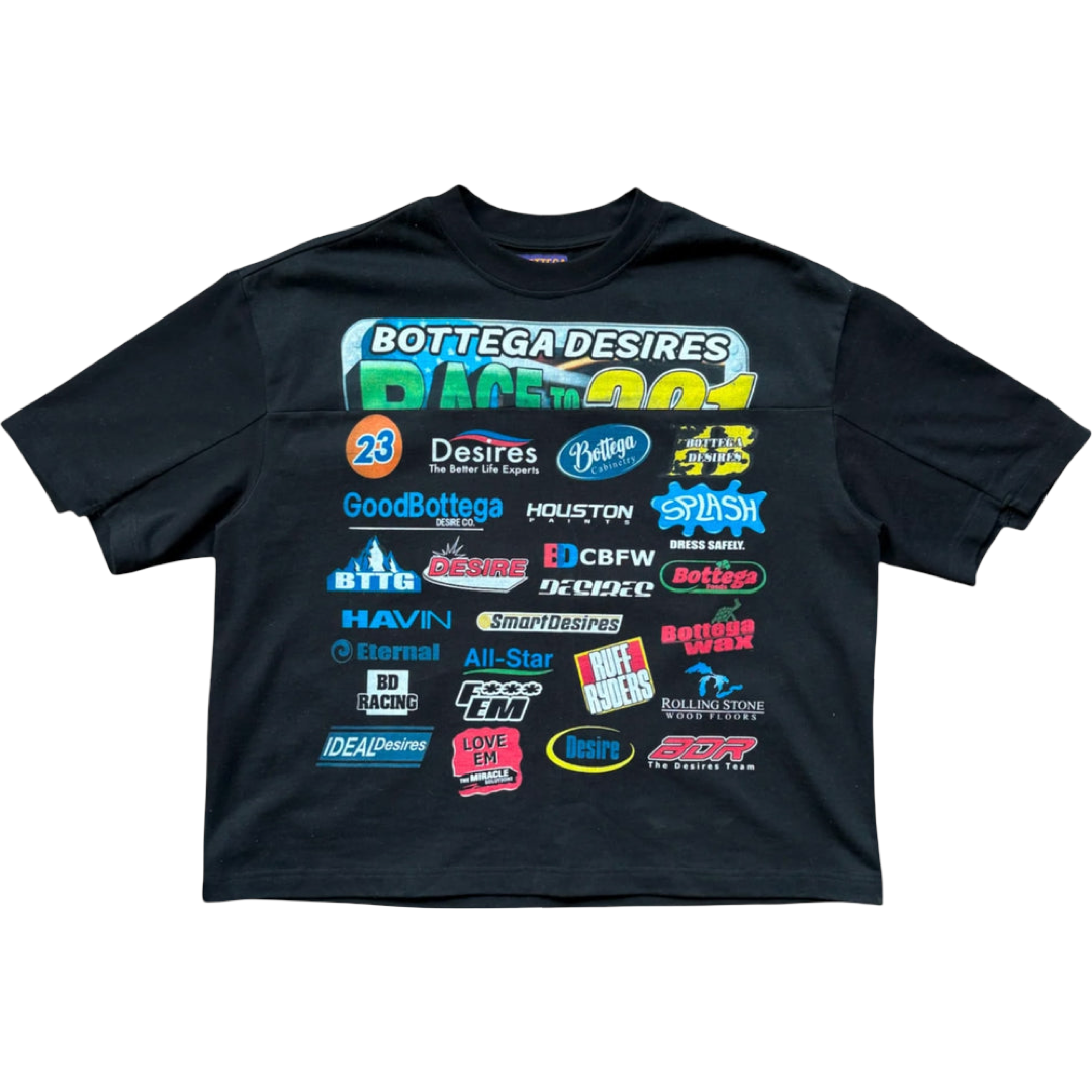 Bottega Desires ‘Racing Tee’ (Black)