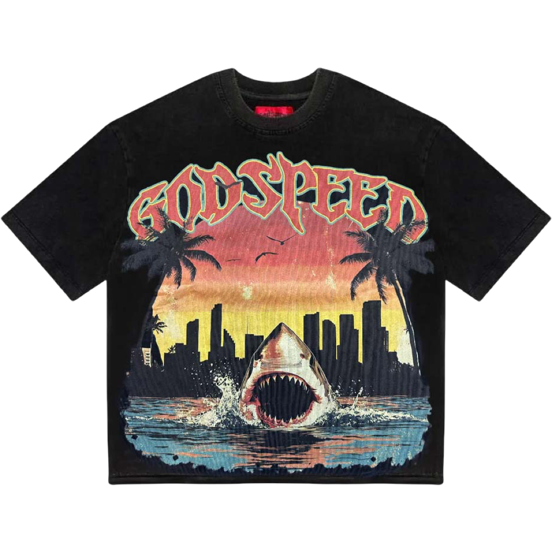 GodSpeed Miami Shark Tee (Black)