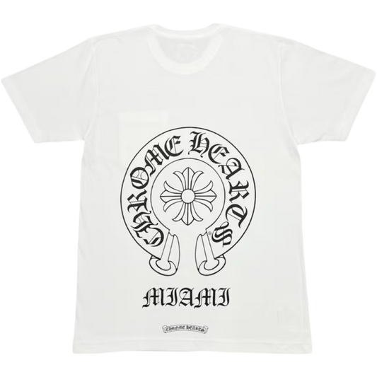 Chrome Hearts Miami Horseshoe Pocket Tee (White)