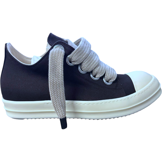 Rick Owens Jumbo Canvas Lace Low (Dark Dust/Milk/Milk)