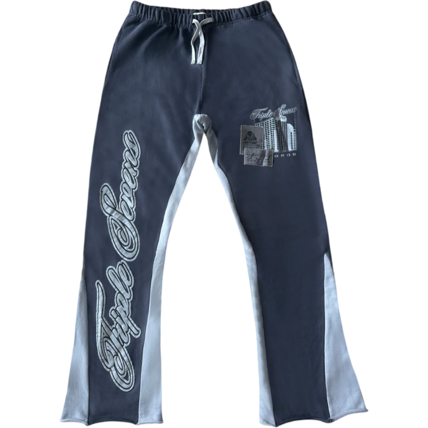 Triple Sevens '777 Records' Flared Sweatpants (Grey)