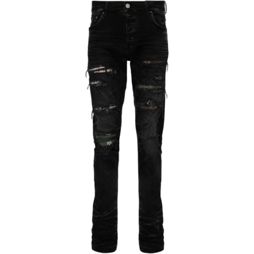 Amiri Bandana Camo Thrasher Jean (Black)