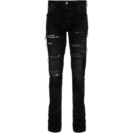 Amiri Bandana Camo Thrasher Jean (Black)