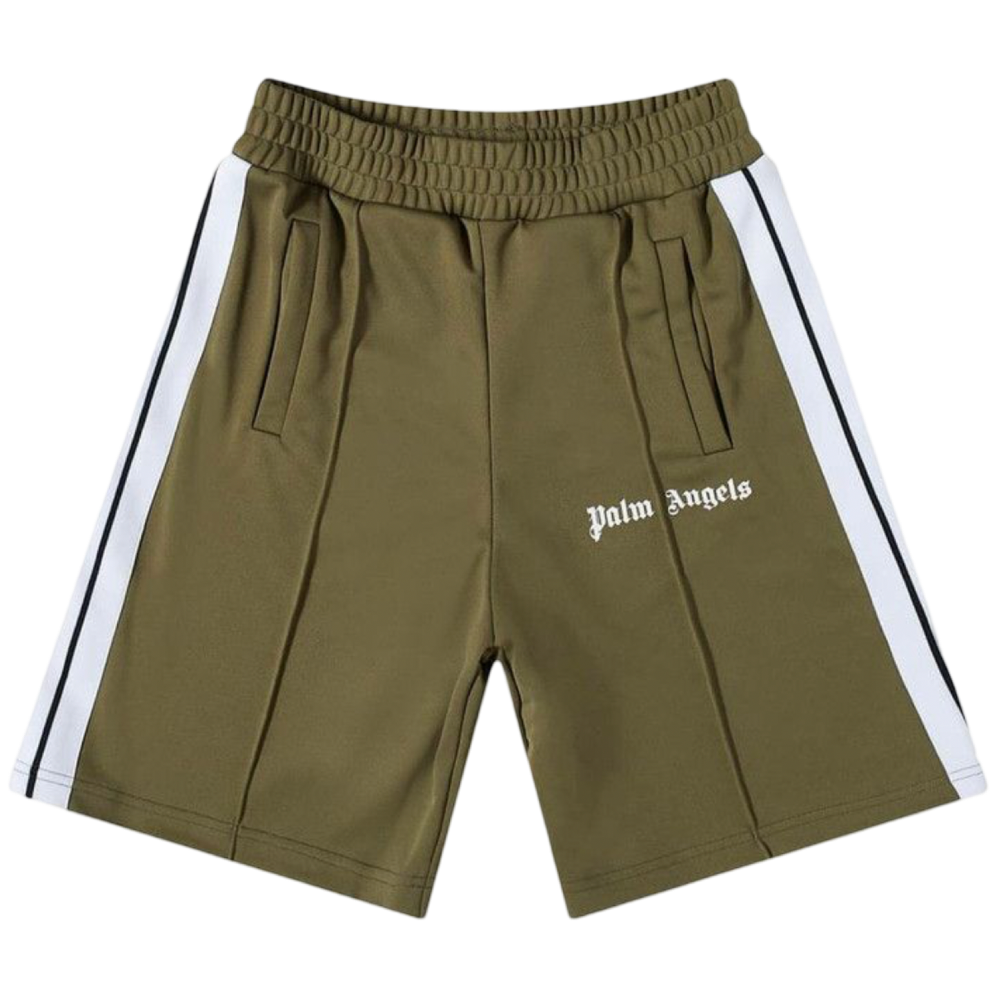 Palm Angels Classic Track Shorts 'Military/White'