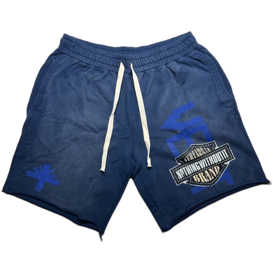 Vertabrae Emblem Shorts (Blue)