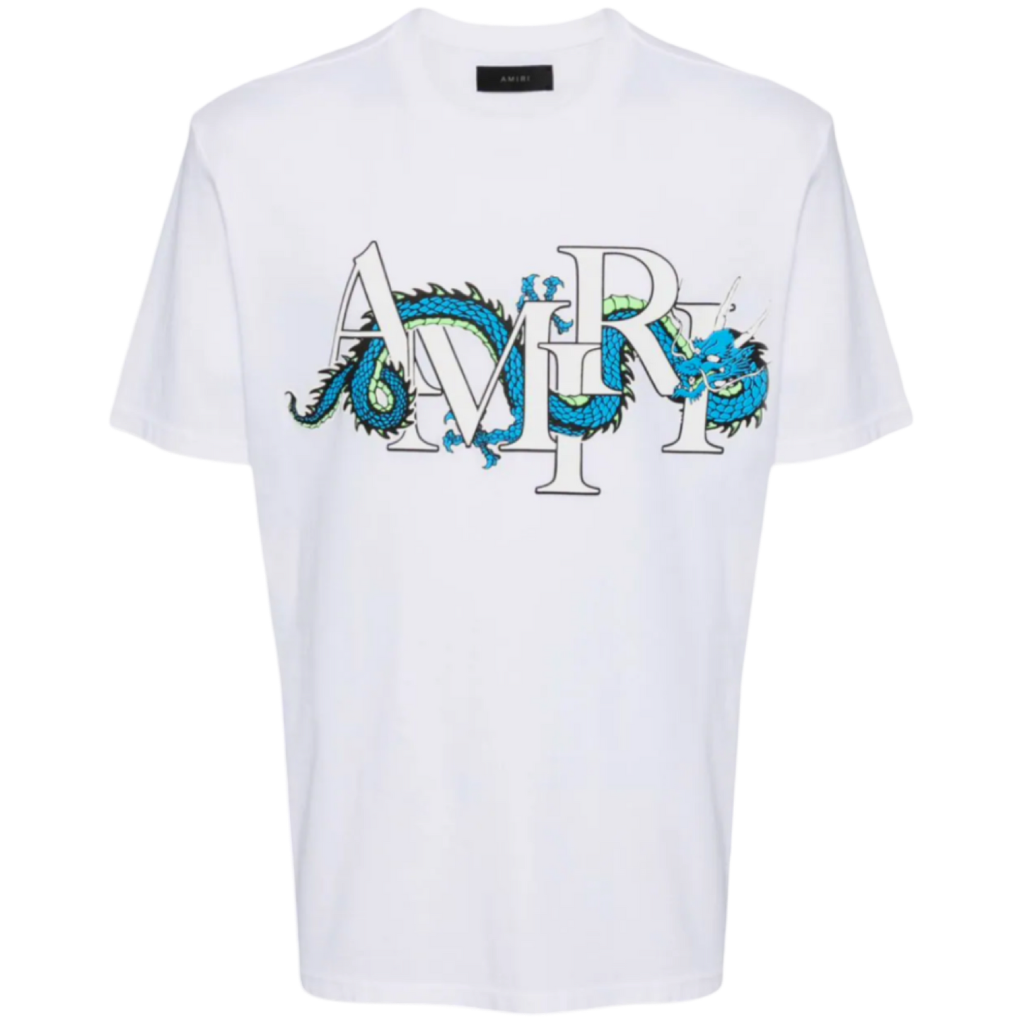 Amiri Dragon Logo-Print Cotton T-Shirt In "White"