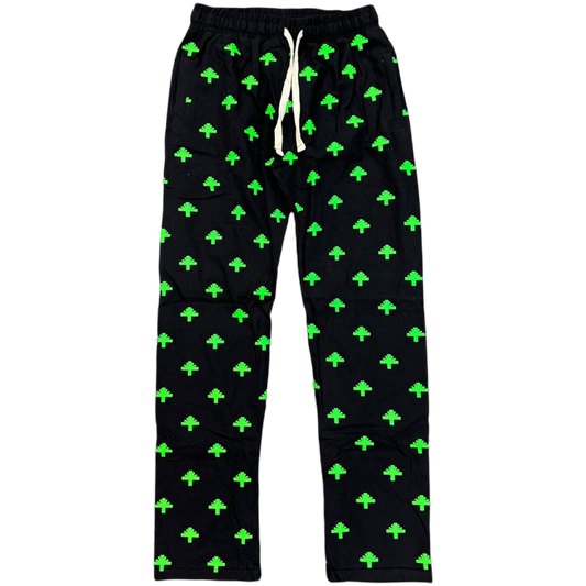 Vertabrae Everyday Pants (Black/Neon Green)