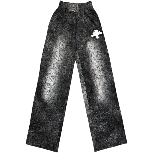 Vertabrae Relaxed Sweatpants (Washed Blacked)