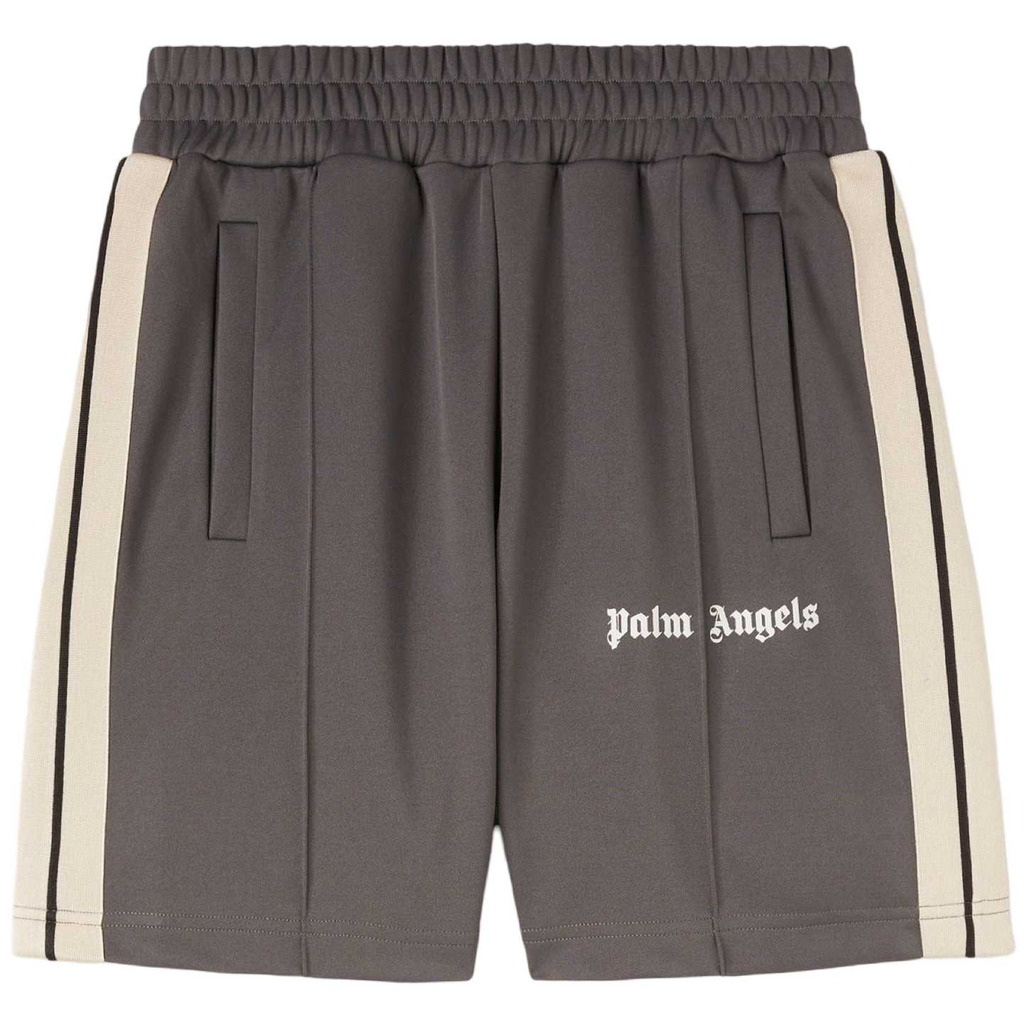 Palm Angels Classic Track Shorts (Dark Grey/White)