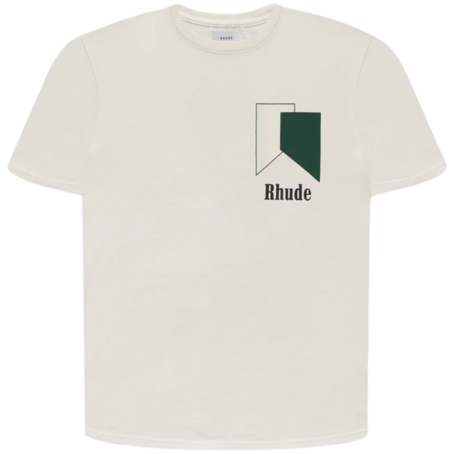 Rhude Track Logo Tee (White/Green)