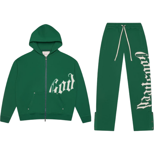 Godspeed 'OG Logo' French Terry Sweatsuit (Green/White)