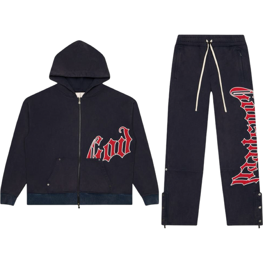 Godspeed 'OG Logo' French Terry Sweatsuit (Navy/Red)