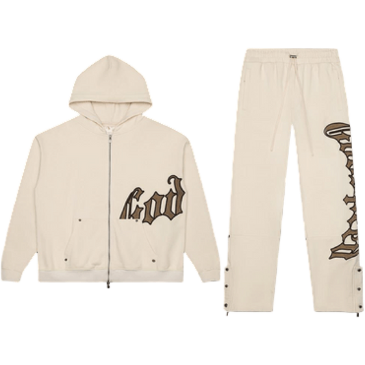 Godspeed 'OG Logo' French Terry Sweatsuit (Cream/Olive)