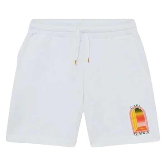 Casablanca Gradient L'Arche Sweatshorts "White"