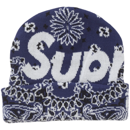 Supreme Big Logo Beanie (Blue)