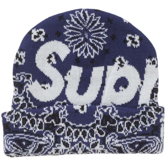 Supreme Big Logo Beanie (Blue)