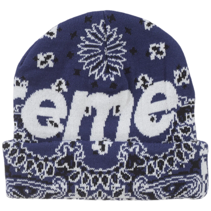 Supreme Big Logo Beanie (Blue)