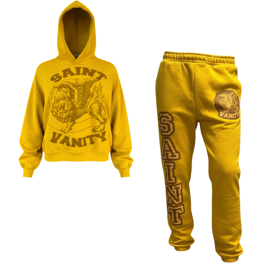 Saint Vanity Hoodie/Joggers Set (Mustard)